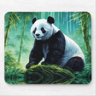 Mousepad Giant Panda na Floresta de Bamboo