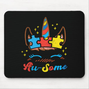 Mousepad Gif da Face do Unicórnio Puzzle Consciencialização