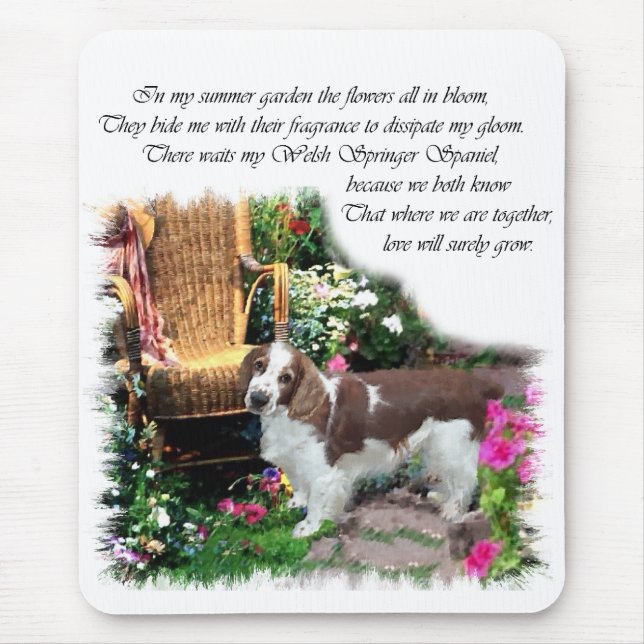 Mousepad Gifes de Arte do Welsh Springer Spaniel (Frente)