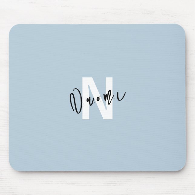 Mousepad Gift for Girls – Personalized N with Name Naomi  (Frente)