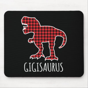 Mousepad Gigisaurus Xadrez de Búfalo Dinossauro Engraçado C