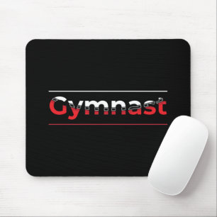 Mousepad Ginasta - Palavra de Ginástica Moderna Minimalista