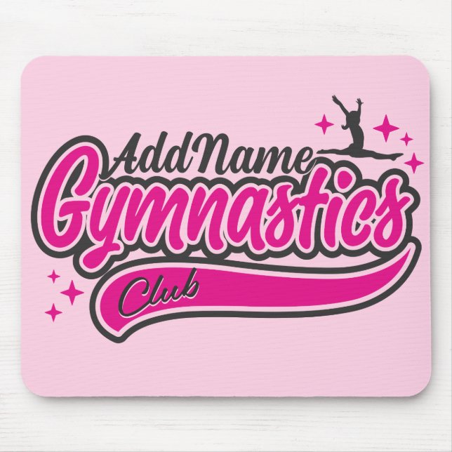 Mousepad Ginástica de Divisão de Gymnast de NOME Personaliz (Frente)