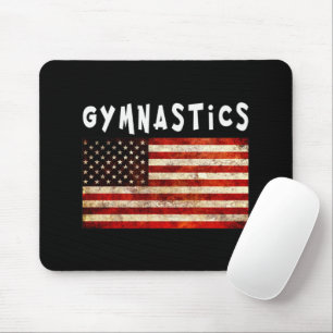 Mousepad Ginástica Grunge Americana Bandeira EUA