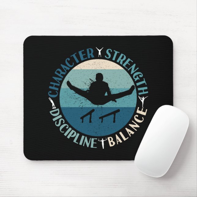 Mousepad Ginástica Masculina Força de Caráter Disciplina (Com mouse)
