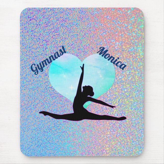 Mousepad ginástica Silver Sparkle Holograma (Frente)