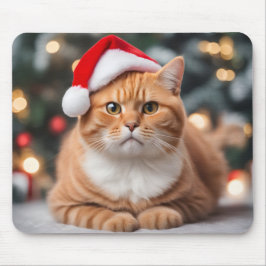 Mousepad Ginger British Shorthair Christmas