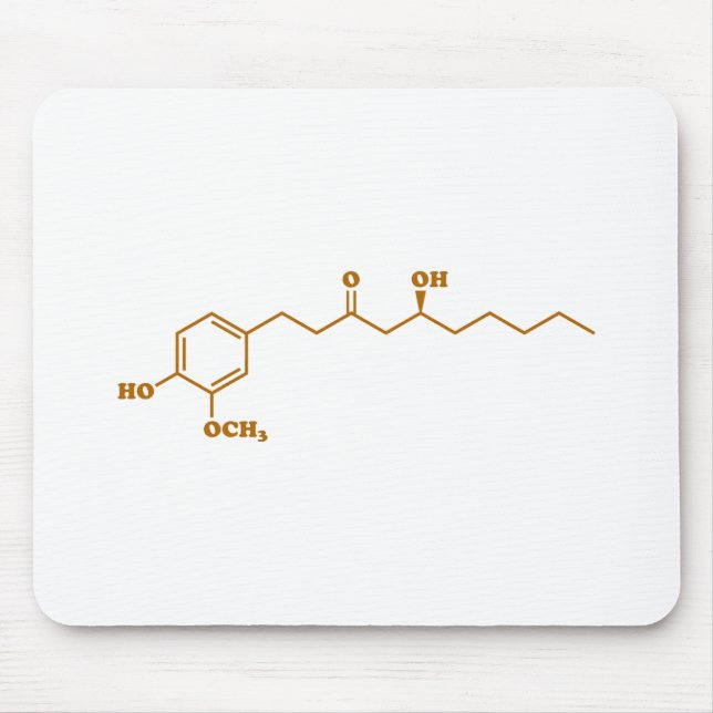 Mousepad Ginger Gingerol Molécula Fórmula Química (Frente)