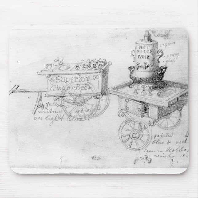 Mousepad Gingerbeer e o vinho quente da pessoa idosa param (Frente)