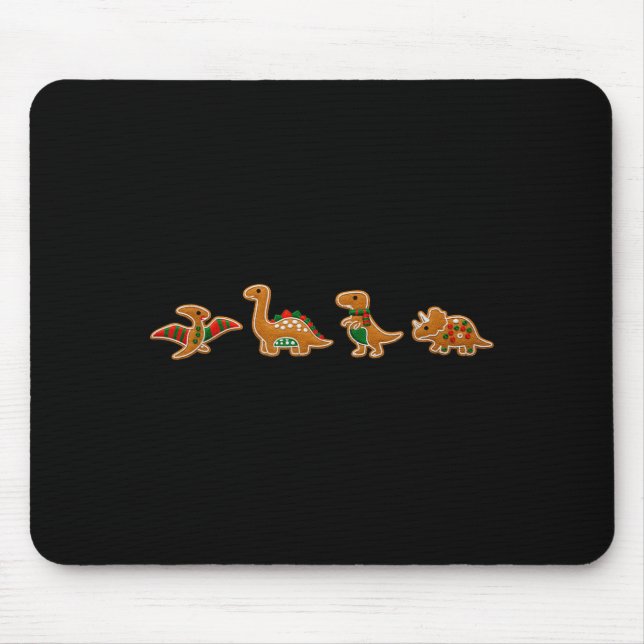 Mousepad Gingerbread Costume Dinosaur Christmas Cookie Baki (Frente)