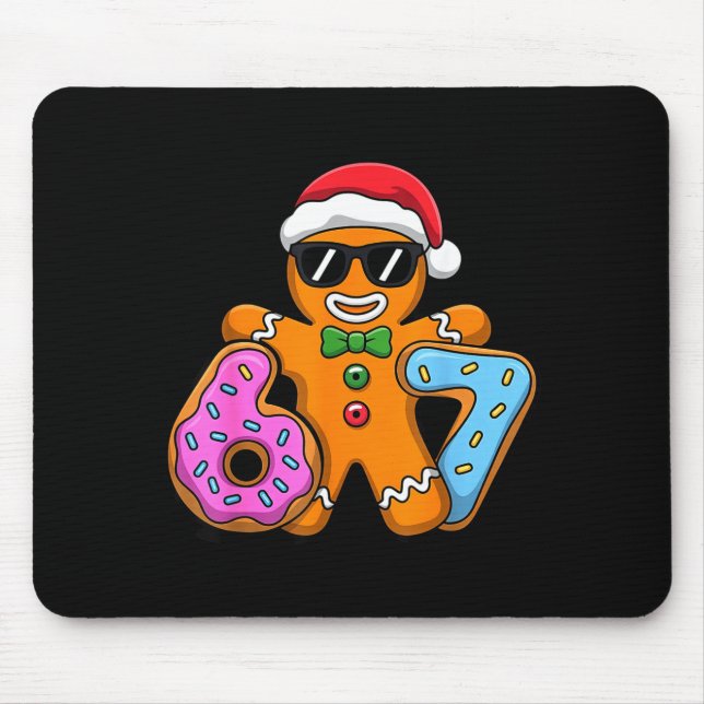 Mousepad Gingerbread Six Seven 67 Ice Cream Drip Christmas  (Frente)