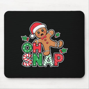 Mousepad Gingercake Man Oh Snap Natal Engraçado Cookie Bak