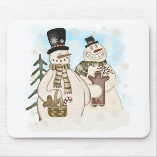 Mousepad Gingerpão Snowmen T-shirts e presentes