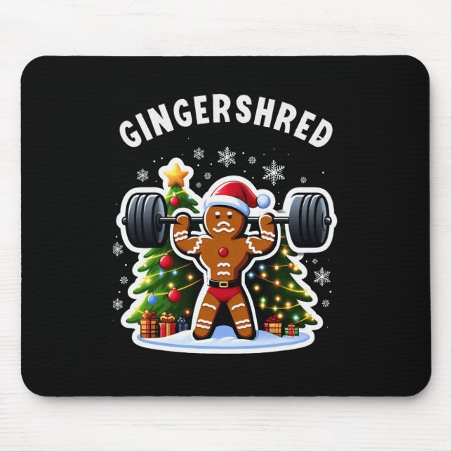 Mousepad Gingershred Funny Gingerbird Man Gym (Frente)
