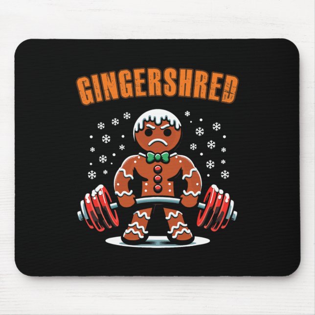 Mousepad Gingershred Funny Gingerbird Man Gym (Frente)