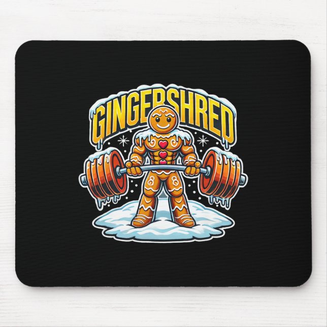 Mousepad Gingershred Funny Gingerbird Man Gym (Frente)