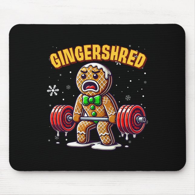 Mousepad Gingershred Funny Gingerbird Man Gym (Frente)