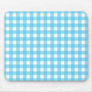 Mousepad Gingham azul-ceruliano brilhante