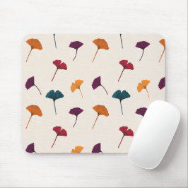 Mousepad Ginkgo Leaf Pattern Watercolor Call Cores de outon