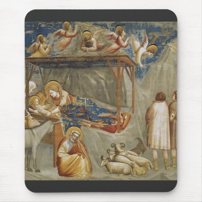 Mousepad Giotto di Bondone O Nascimento Coleção de Belas Ar (Frente)
