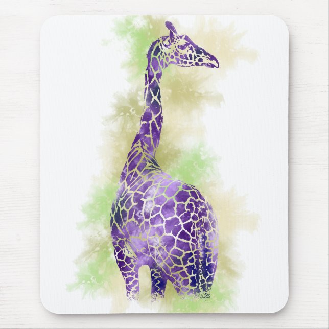 Mousepad Girafa de Aquarela 1 (Frente)