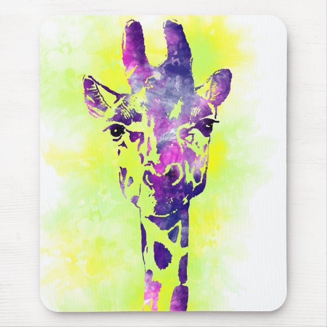 Mousepad Girafa de Aquarela 2 (Frente)