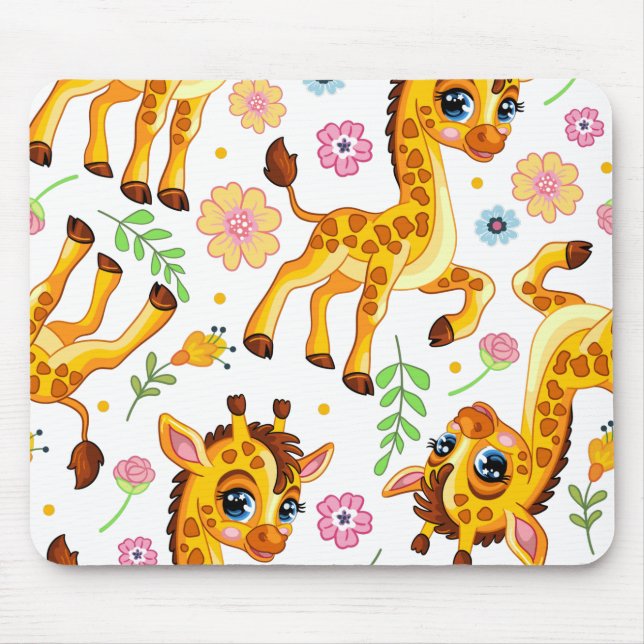 Mousepad Girafa de desenho animado (Frente)