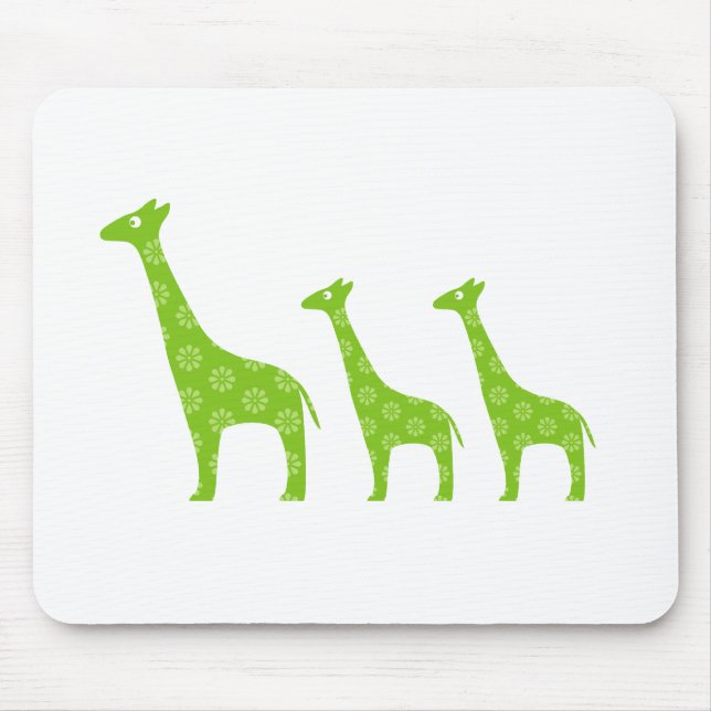 Mousepad Girafa de pé (verde) (Frente)