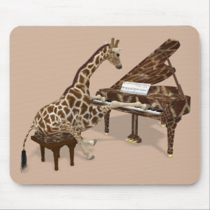 Mousepad Girafa Doce Adora Jogar Piano