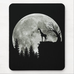 Mousepad Girafa Em Lua Dando Presente Para Ela No Dia Das B