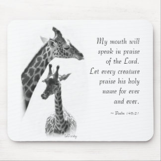 Mousepad girafa, mãe e criança