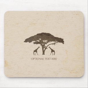 Mousepad Girafas da Savana Africana & Árvore Computador Ant