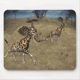 Mousepad Girafas de elefante girafa