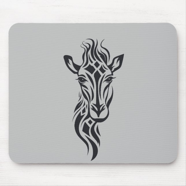 Mousepad Giraffe Animal Freedom World Willife Wonder Art (Frente)