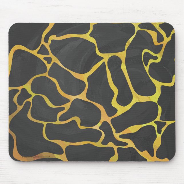 Mousepad Giraffe Black and Yellow Impressão (Frente)