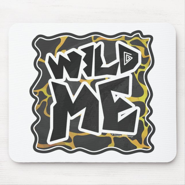 Mousepad Giraffe Black and Yellow Impressão (Frente)