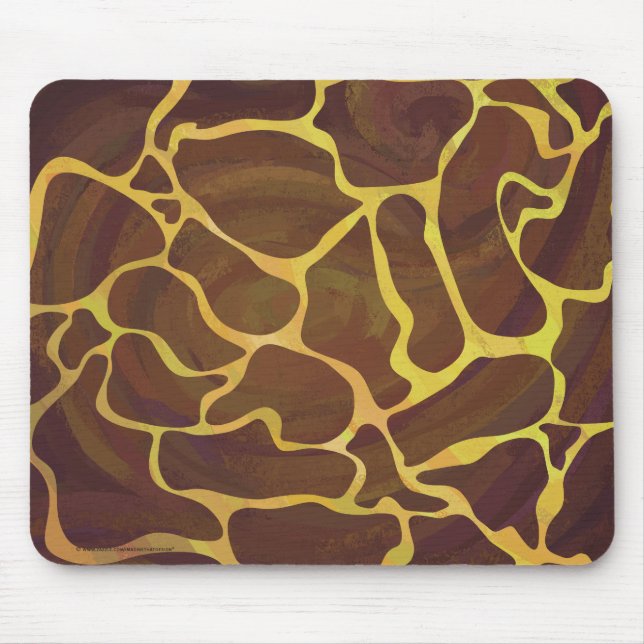 Mousepad Giraffe Brown e Impressão Amarelo (Frente)