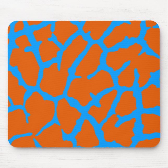 Mousepad Giraffe Impressão Orange Cyan (Frente)