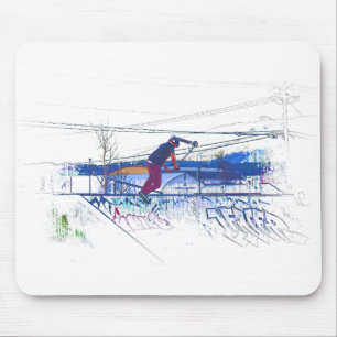 Mousepad Girando o Deck - Patinete de Stunt