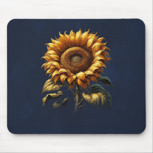 Mousepad Girasol Rústico Azul 
