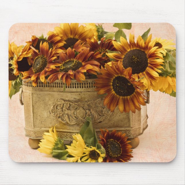 Mousepad Girassóis De Laranja No Soquete De Tin (Frente)