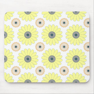 Mousepad Girassóis e padrão floral sem costura de margarida