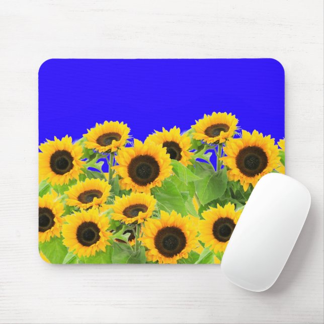 Mousepad Girassóis Rato Pad Ucrânia Cores de Sinalizador -  (Com mouse)