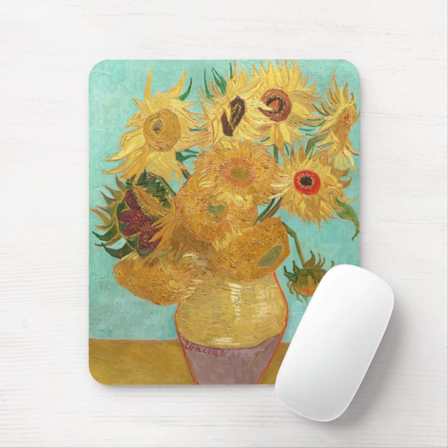 Mousepad Girassóis Vincent van Gogh (Com mouse)