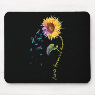 Mousepad Girassol de Conscientização sobre Prevenção do Sui