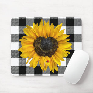 Mousepad Girassol do Coração com Ladybug