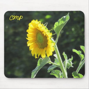 Mousepad Girassol do verão com suas iniciais