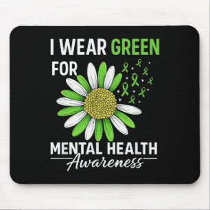 Mousepad Girassol Eu Uso Verde Para Conscientização da Saúd