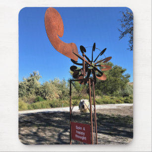 Mousepad Gire um sinal feliz, engraçado