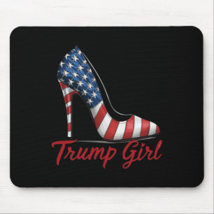 Mousepad Girl High Heel Stilettos American Flag Trump 2024
